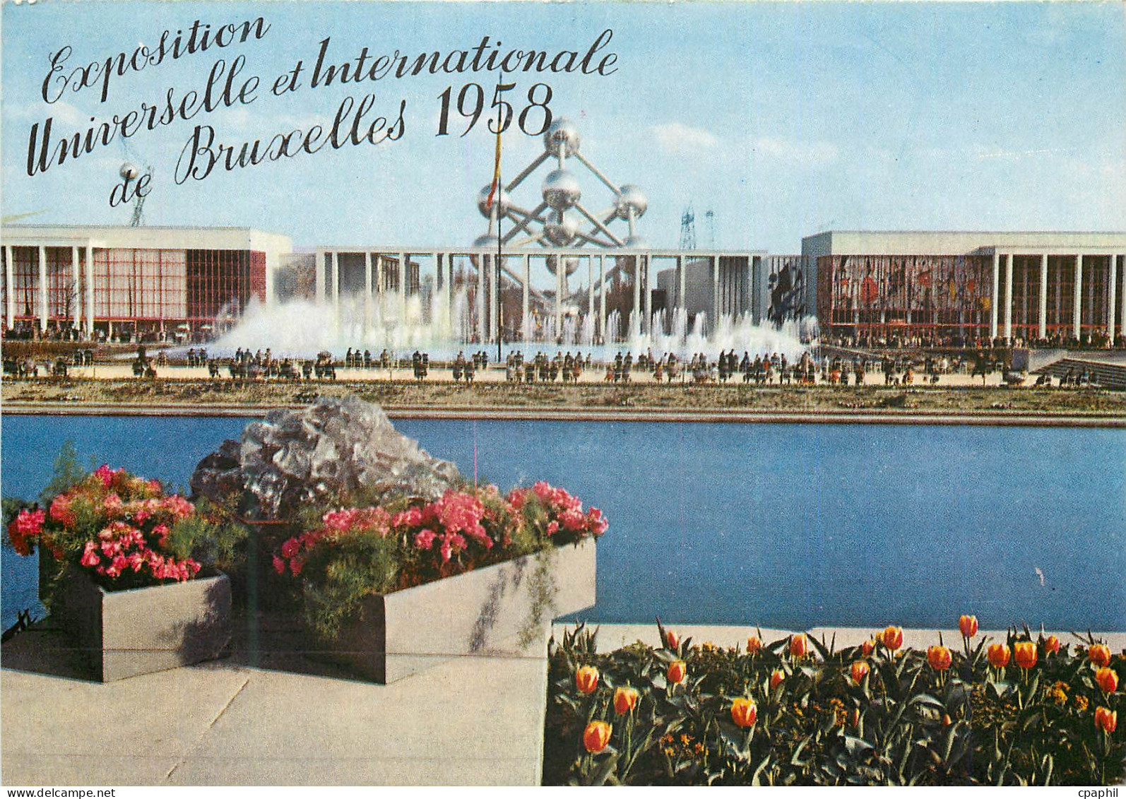 CPM Exposition Universelle de Bruxelles Place et Portique de Belgique
