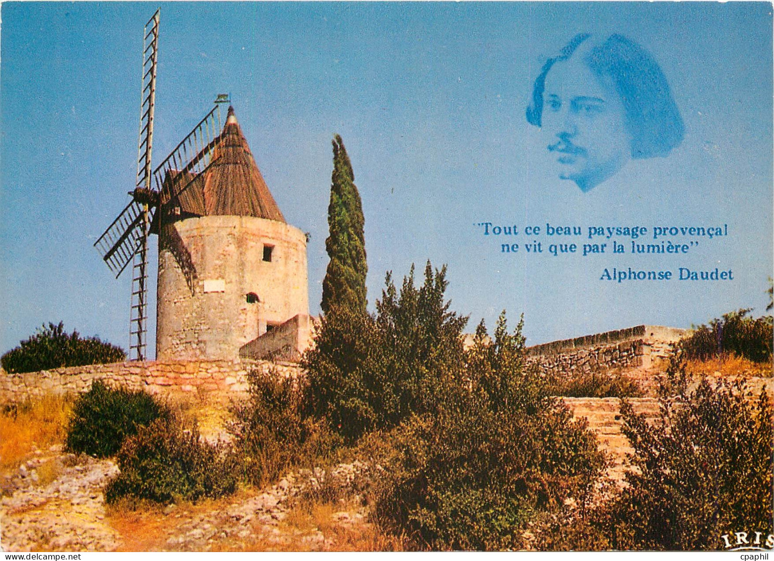 CPM Fontvieille B du R Le Moulin de Daudet d'Ou le Grand Conteur a date Ses Lettres