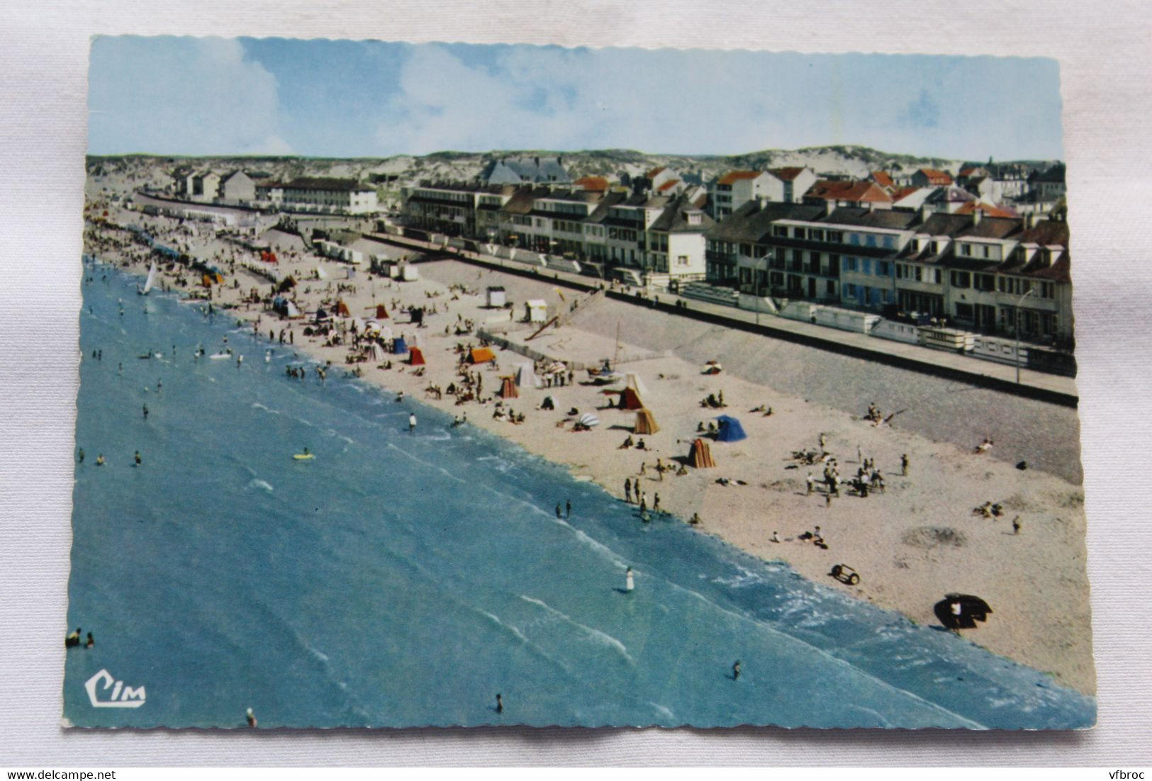 Cpm, Fort Mahon, vue aérienne, digue Sud, Somme 80