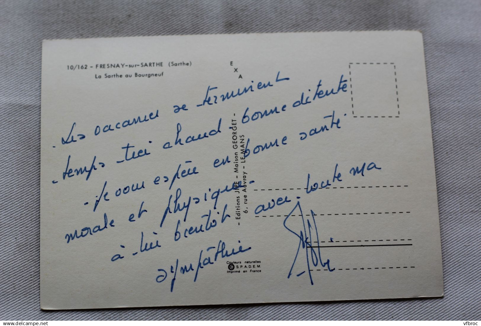 Cpm, Fresnay sur Sarthe, la Sarthe au Bourgneuf, Sarthe 72
