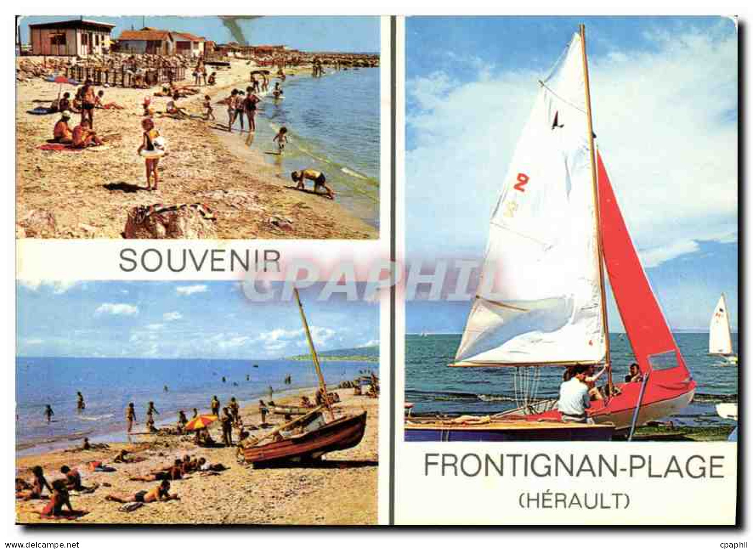 CPM Frontignan Plage Herault les belles plages de la Mediterranee les joies de la mer et plaisirs de