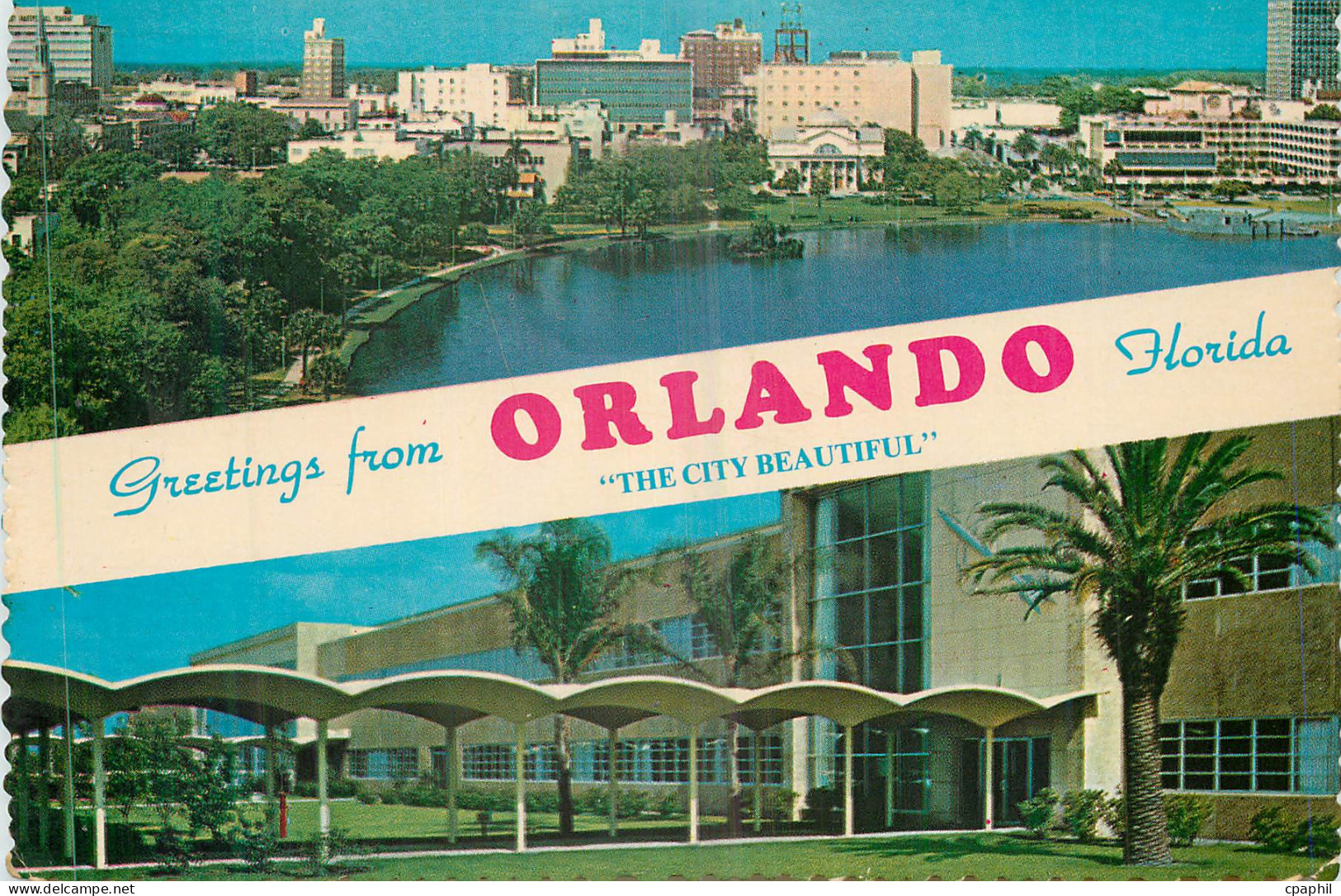CPM Greeting from Orlando Florida The City Beautiful