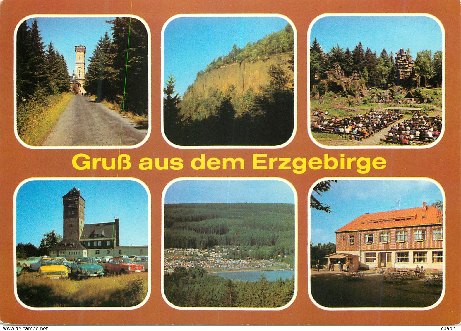 CPM Grusse aus der Erzgebirge Scheibenberg Berghaus