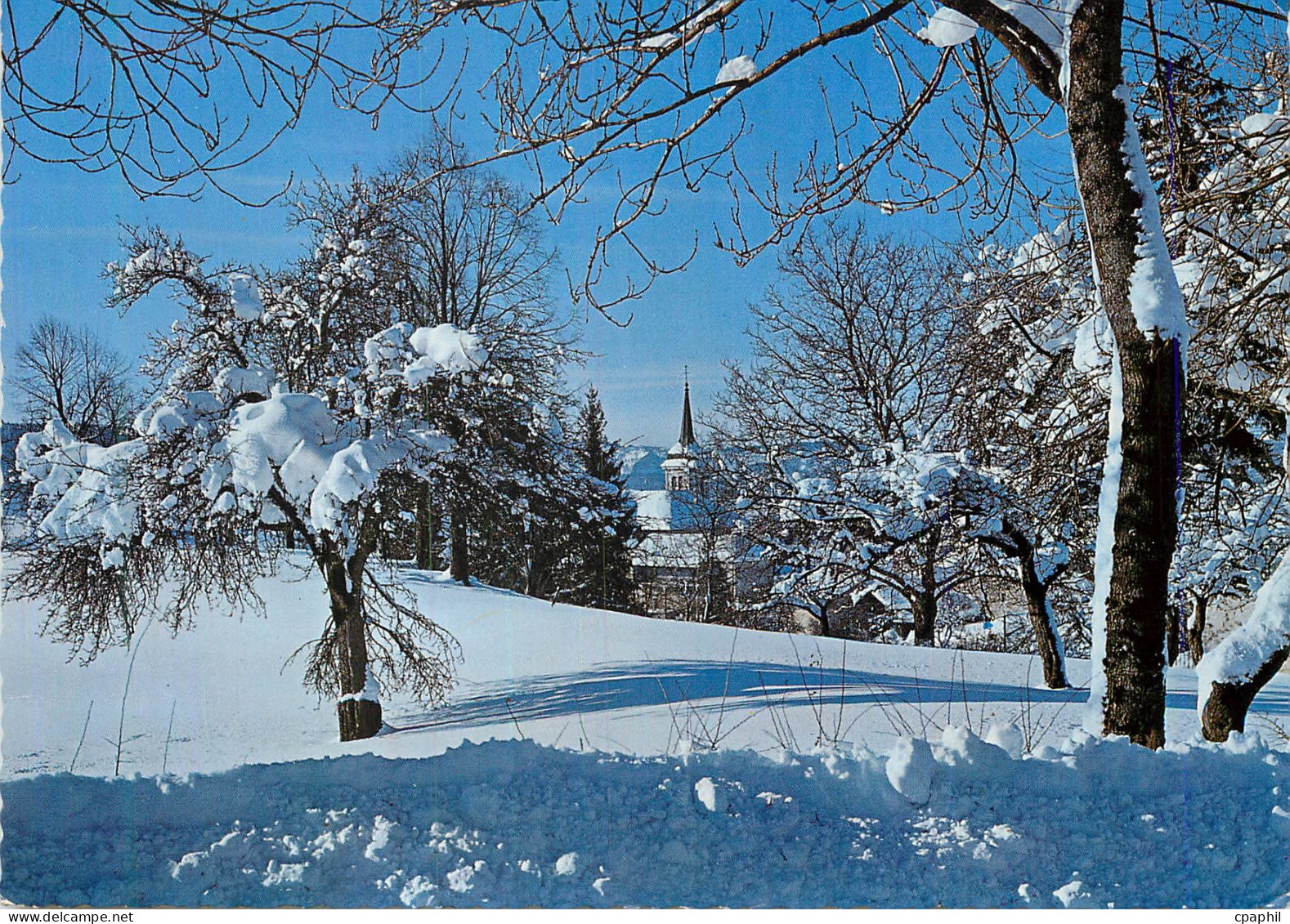 CPM Hauteville Lompnes Sous la neige
