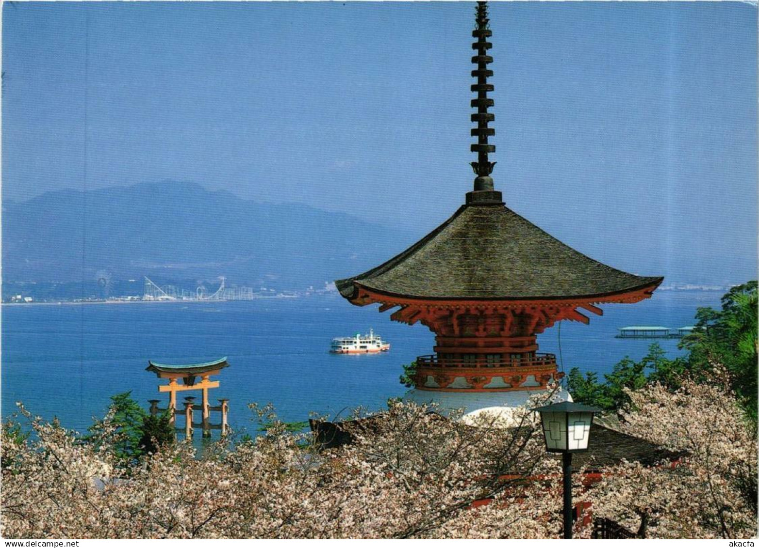 CPM HIROSHIMA Pagoda Great Torii Itsukushima Shrine Miyajima JAPAN (677531)