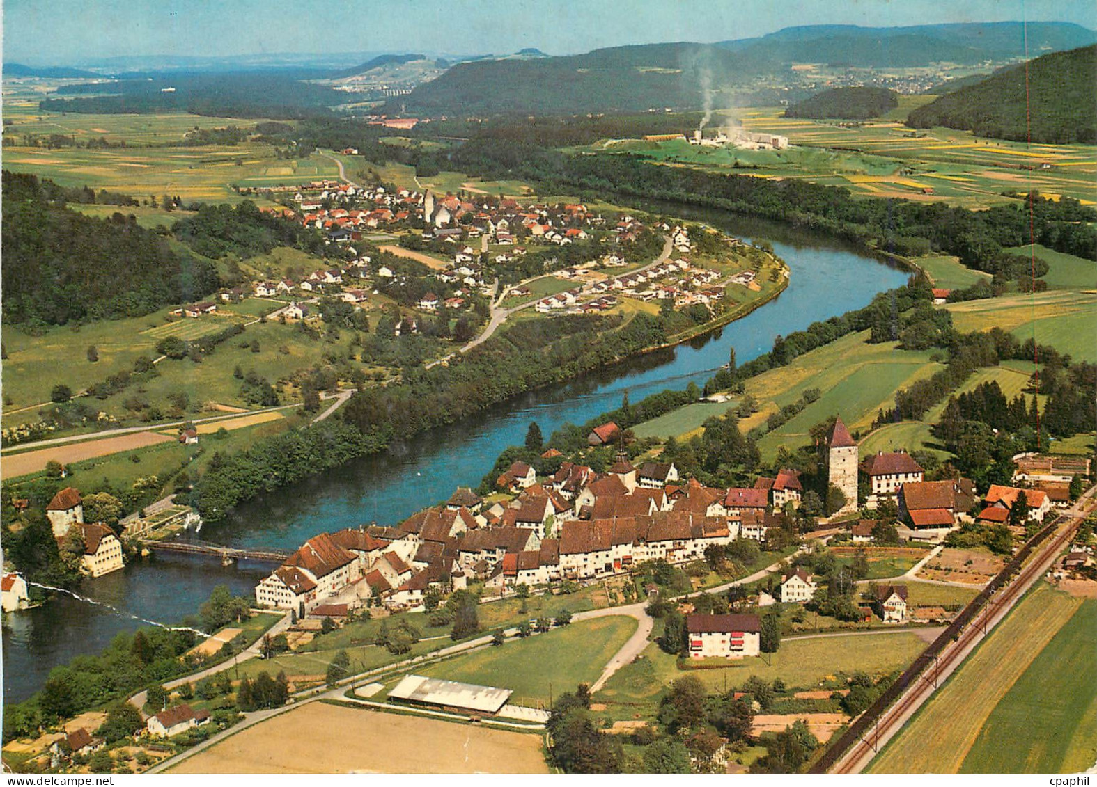 CPM Hohentengen mit Schloss Rotteln und schweizerischem Rheinufer und Kaiserstuhl