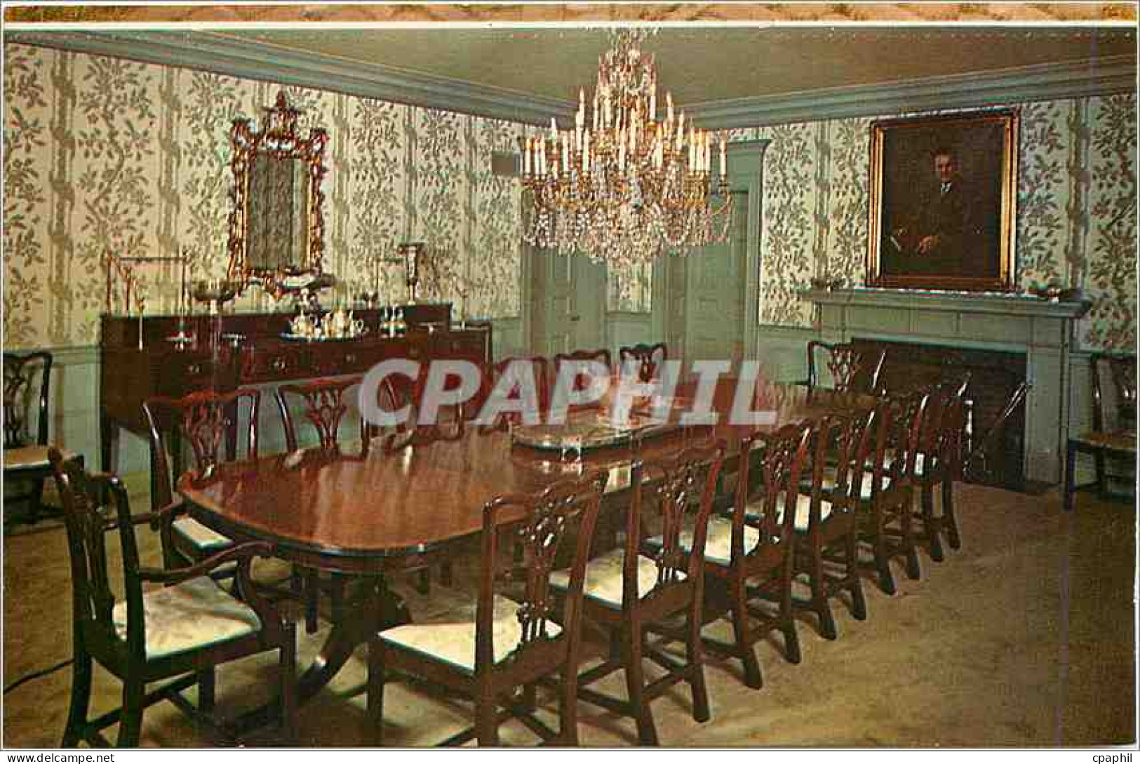CPM Interior of Arkansas Governor's Mansion Little Rock Ark