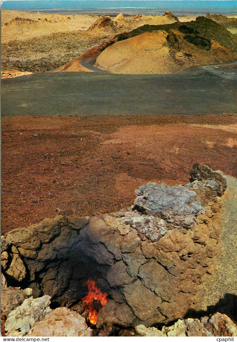 CPM Islas canarias lanzarote la cratere de la montagne de feu