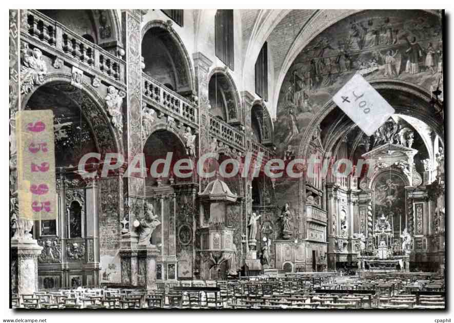 CPM L'Isle Sur Sorgue Interieur De I'Eglise