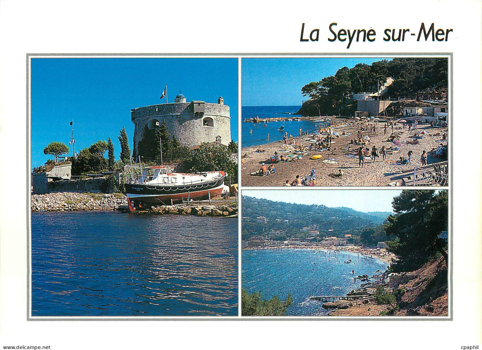 CPM L Seyne sur Mer Var Fort Balaguier Plage de Fabregas