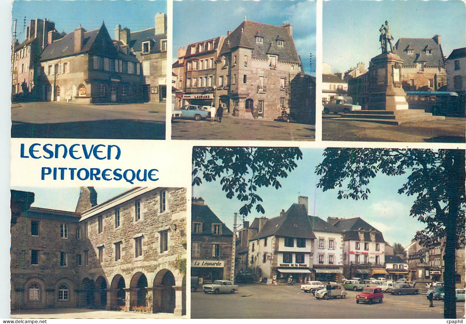 CPM La Bretagne en couleurs Lesneven (Finistere) Quelque coins pittoresqus les vieilles maisons et l