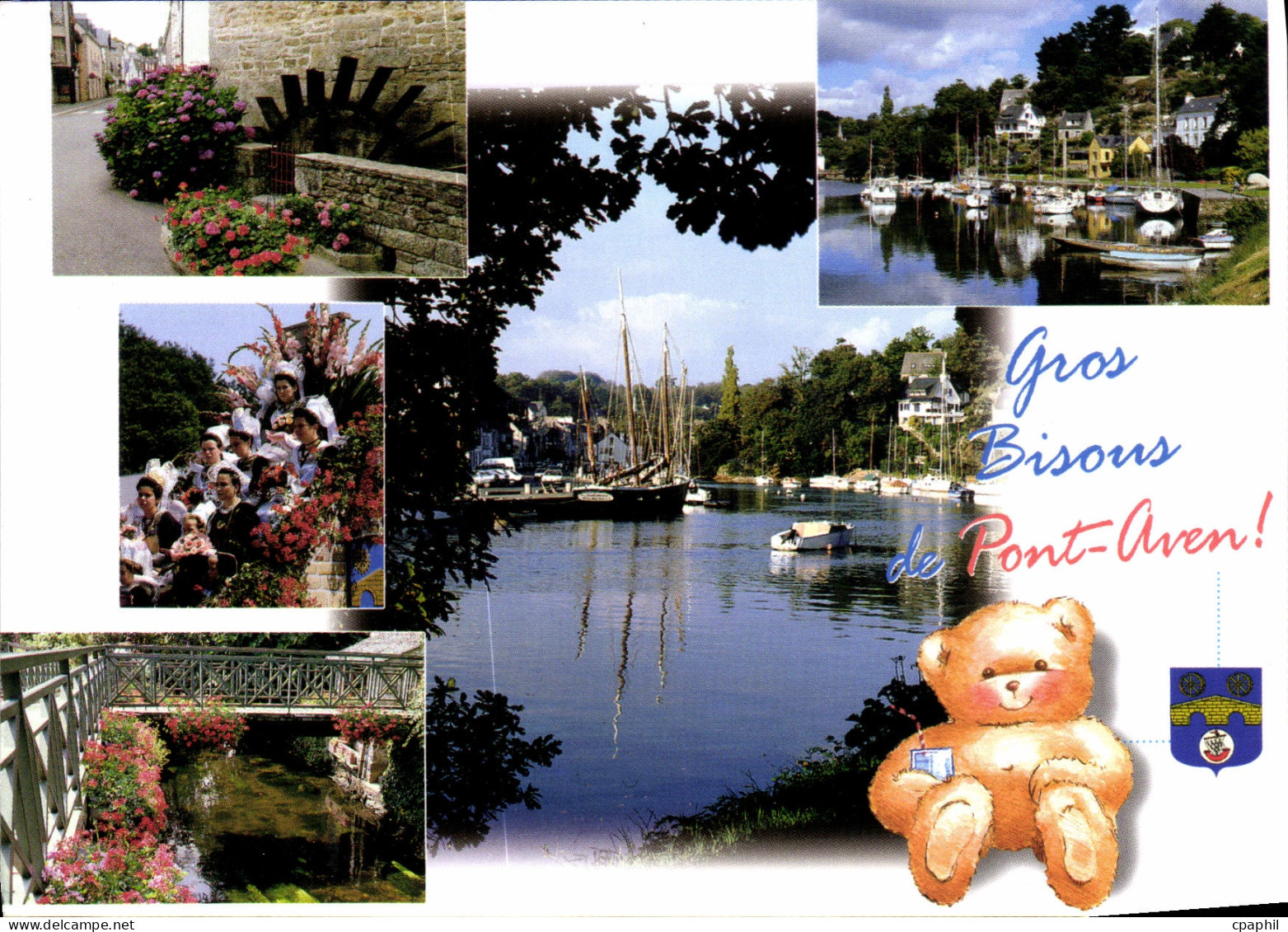 CPM La Bretagne Pittoresque Pont Aven love from Pont Aven