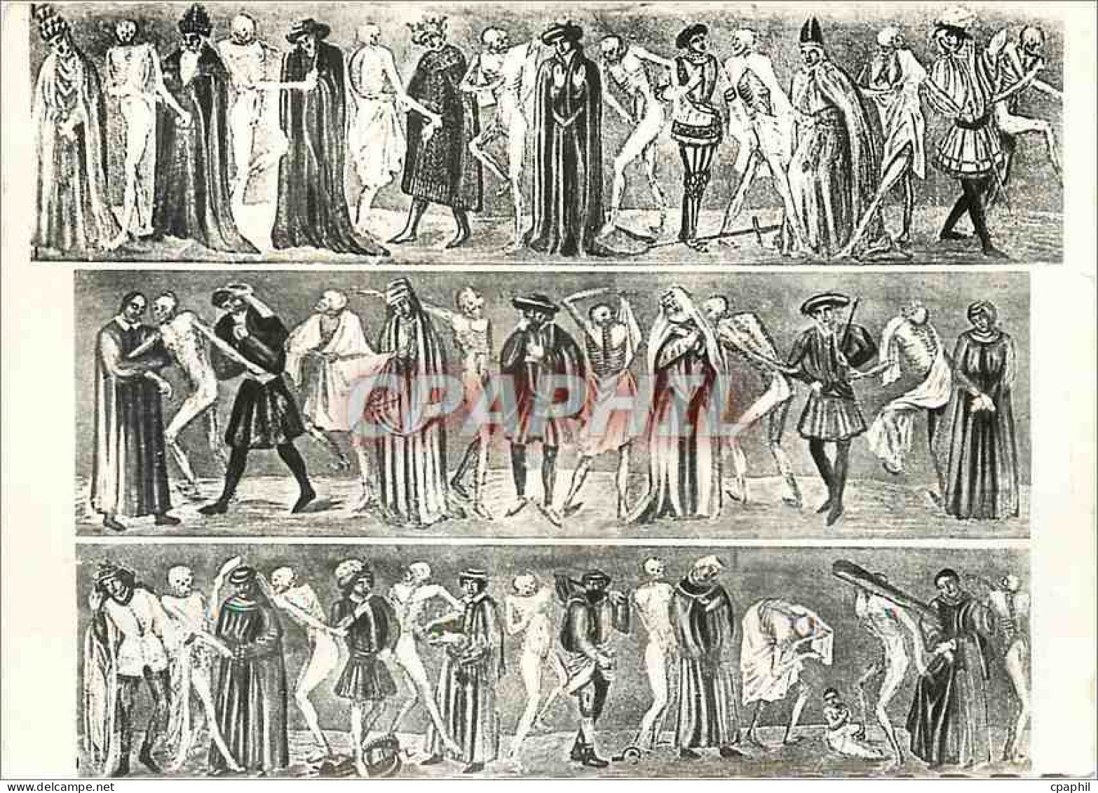CPM La Chaise Dieu La danse macabre de la Chaise Dieu