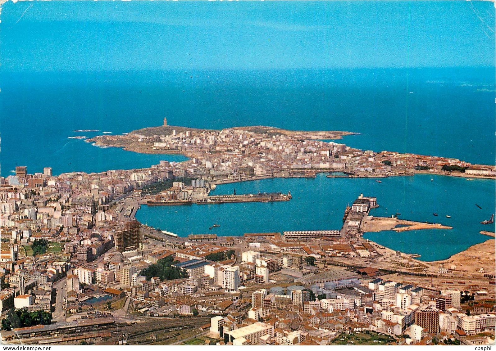 CPM La Coruna Vue aerienne