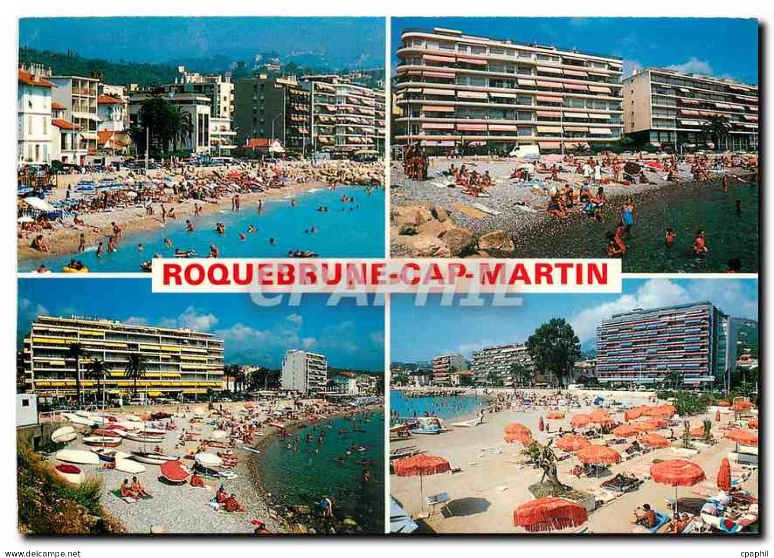 CPM La Cote d'Azur Roquebrune Cap Martin Ses plages