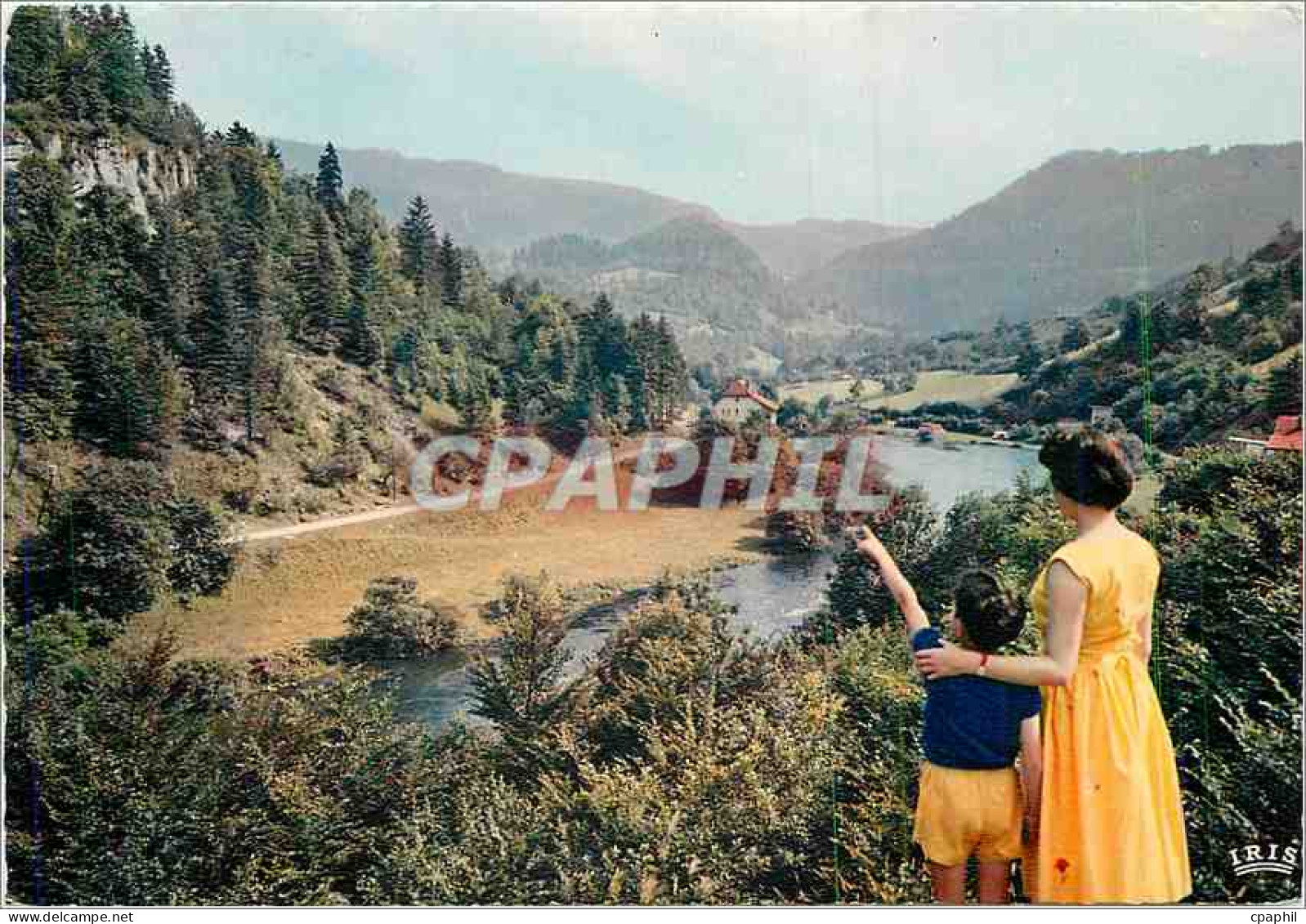 CPM La Franche Comte Pittoresque Frontiere Franco Suisse Le Doubs a Goumois