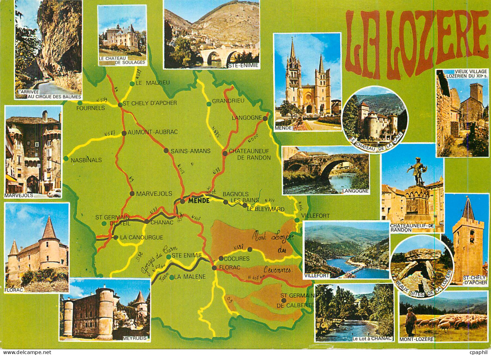 CPM La Lozere Prefecture Florac Partie du grand chimiste