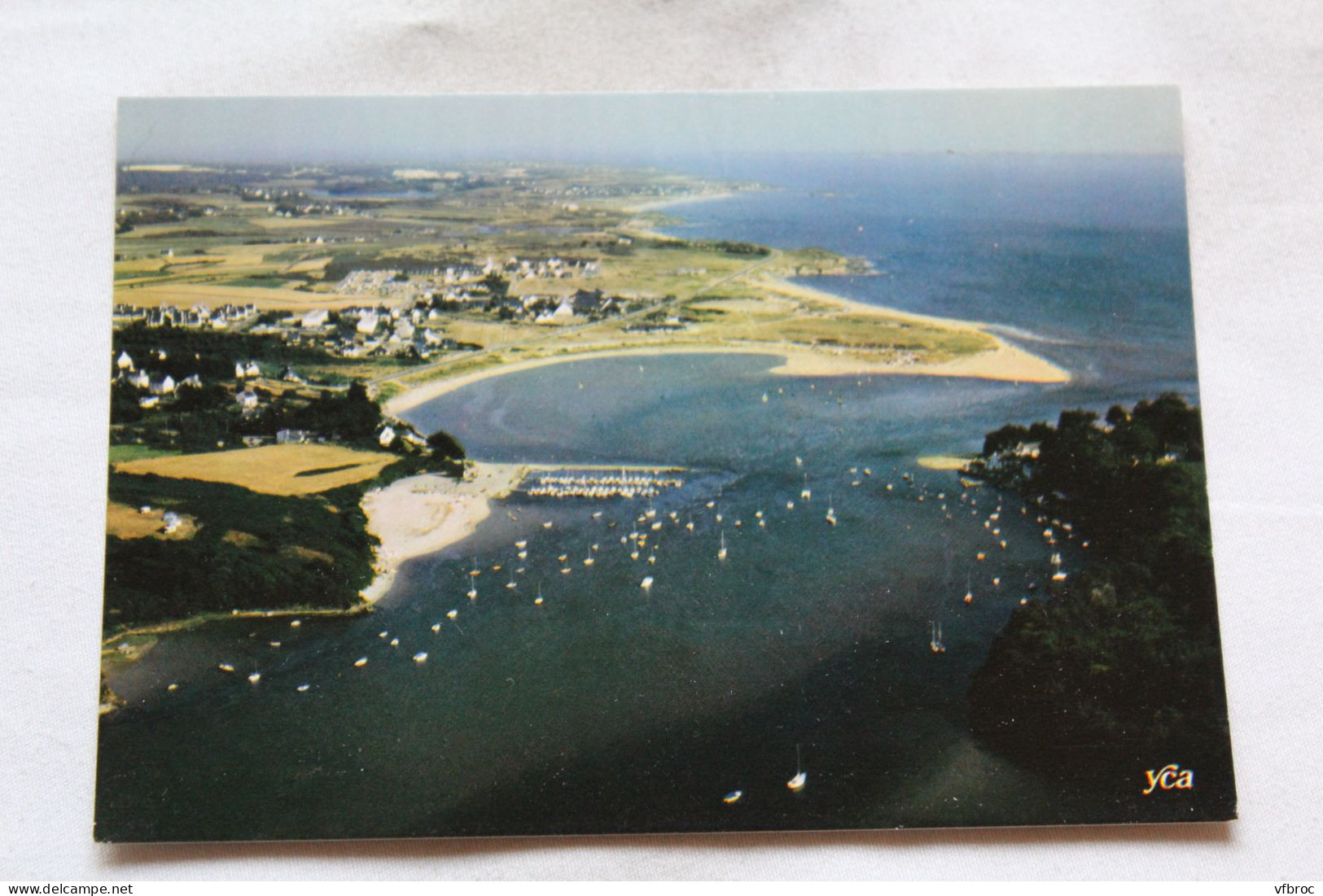 Cpm, la plage et le port du Bas Pouldu, Morbihan 56