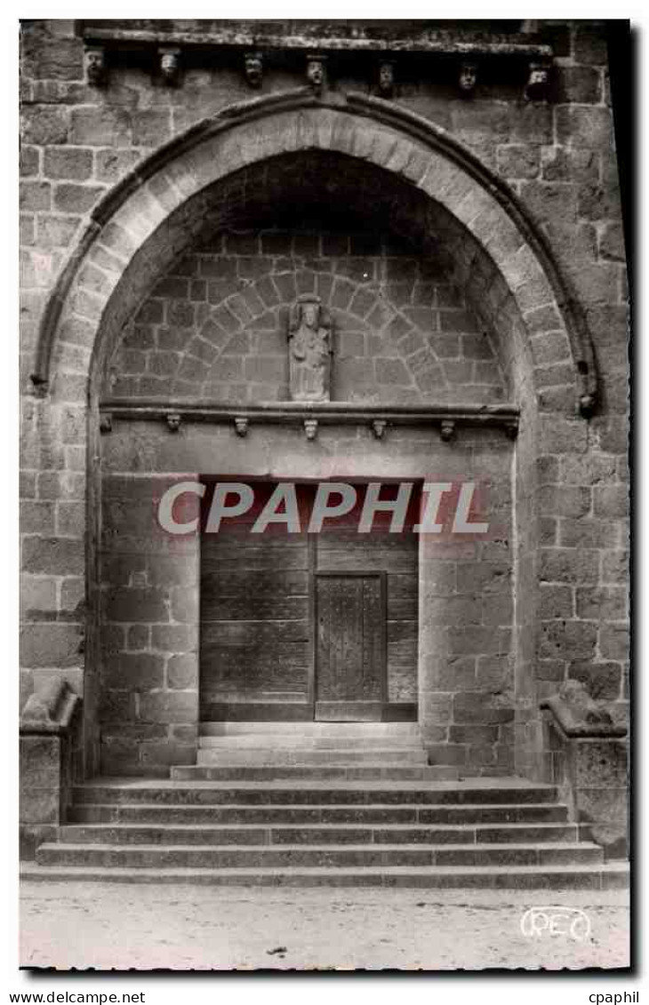 CPM La Souterraine L'Eglise Porte Laterale Statue De Notre Dame De La Souterraine