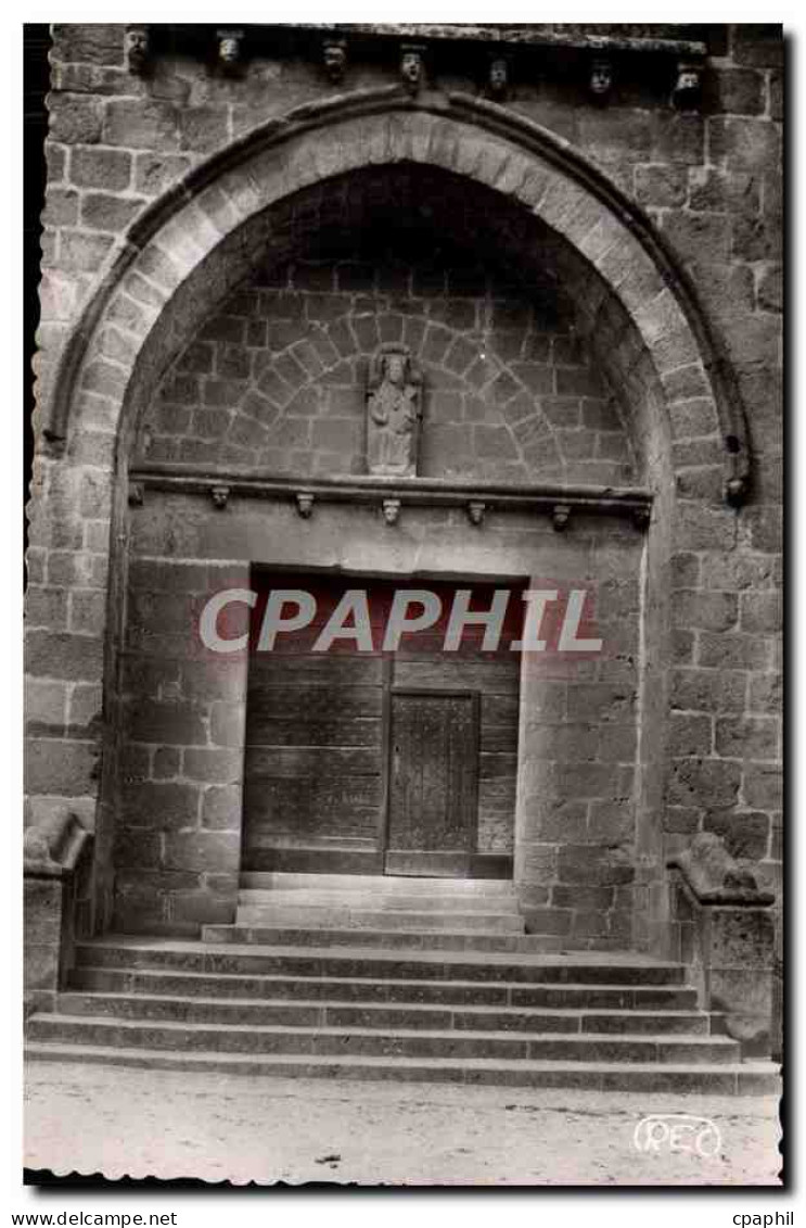 CPM La Souterraine L'Eglise Porte Laterale Statue De Notre Dame De La Souterraine