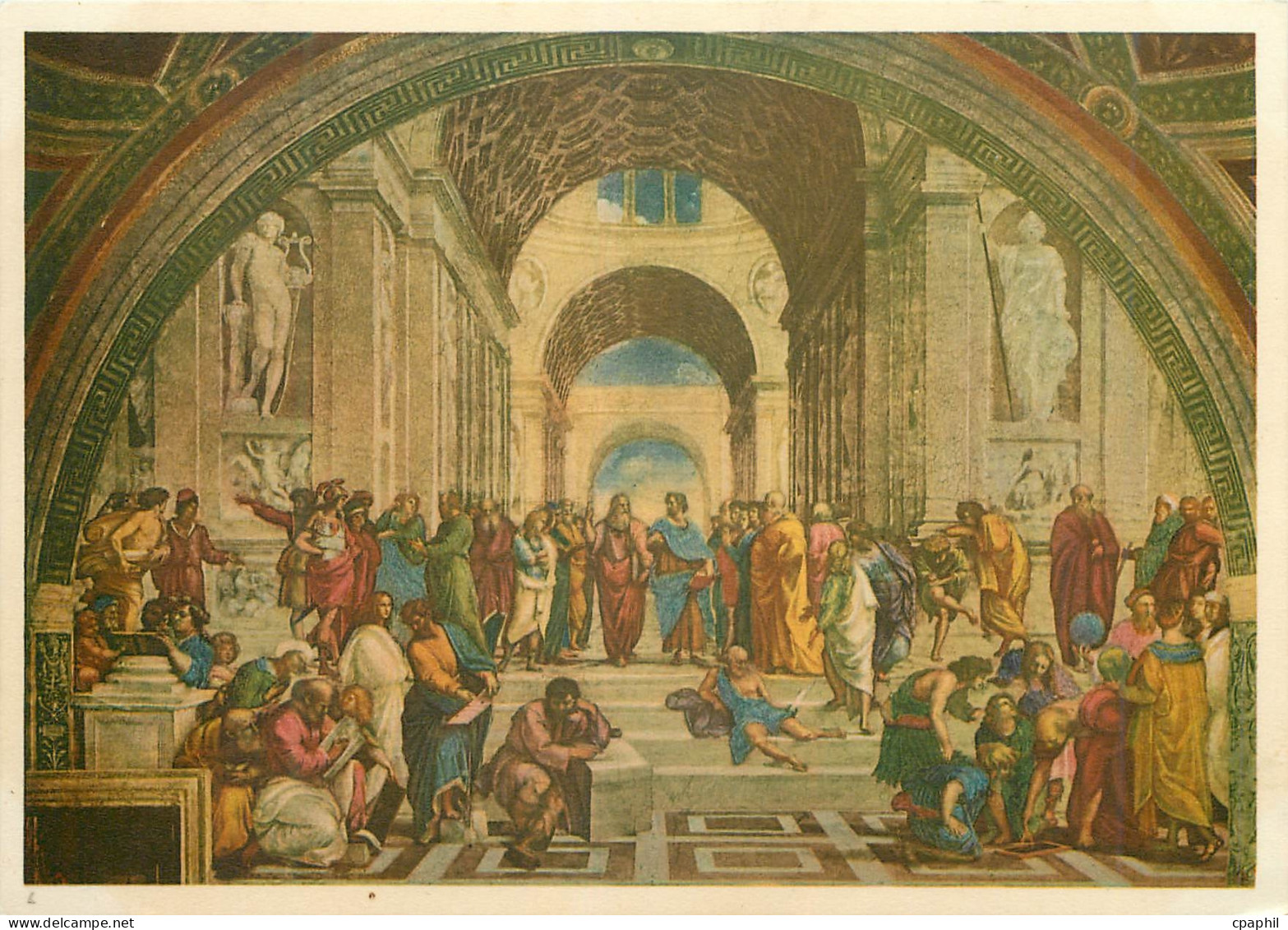 CPM La squola di atene raffaello vaticano roma