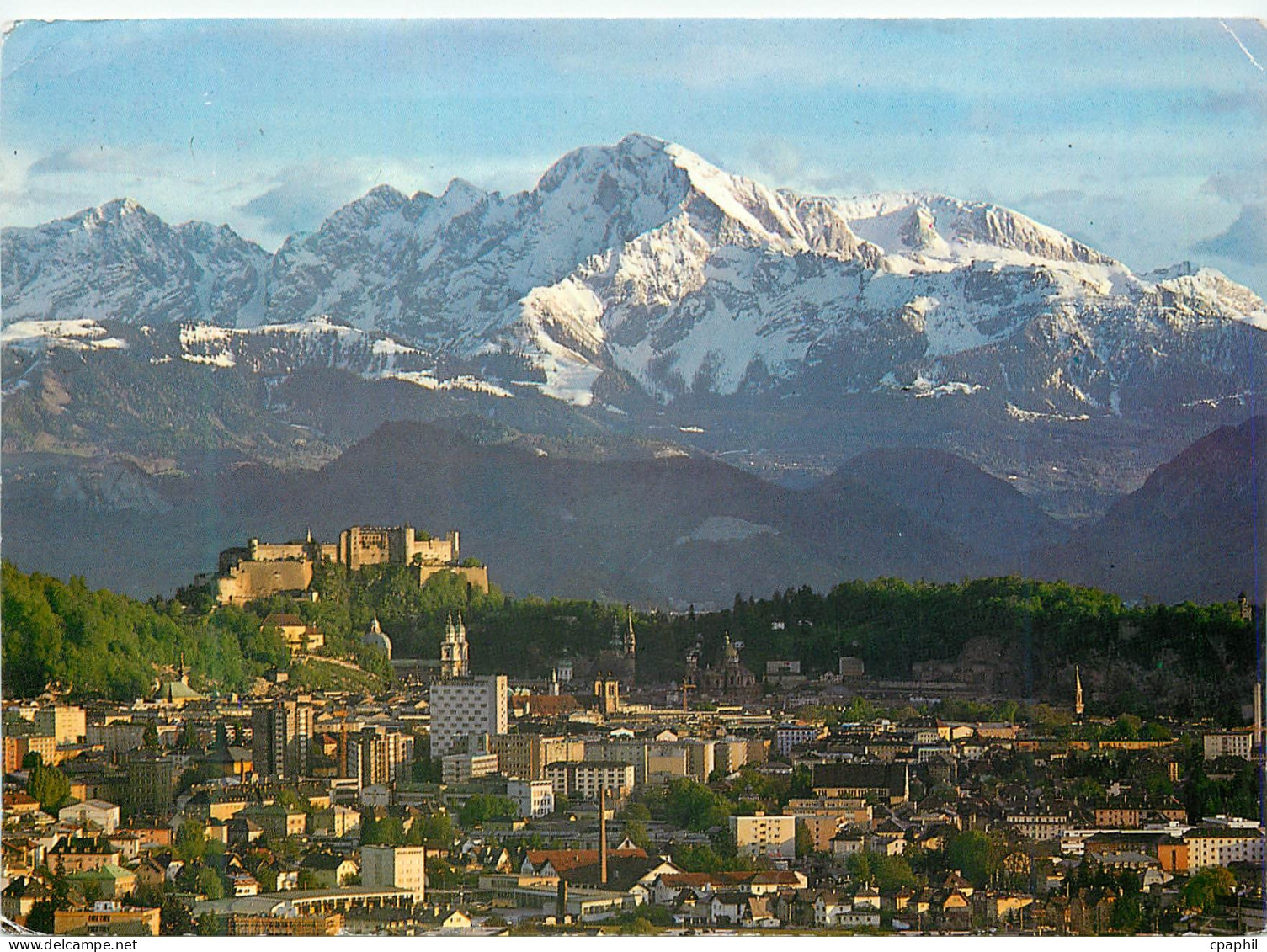 CPM La Ville du Festival Salzbourg avec la Hoher Goll (Alt 2523m)