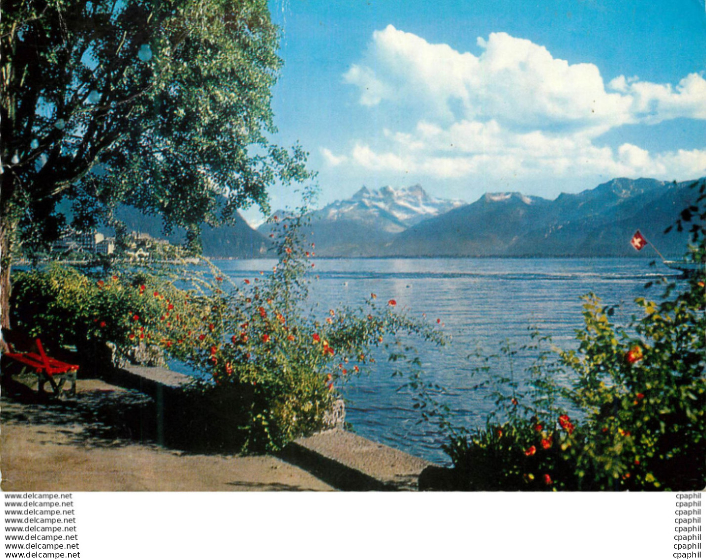 CPM Lac Leman et les Dents du Midi Genfersee und Dents du Midi Lago di Genevra ed I Dents du Midi co