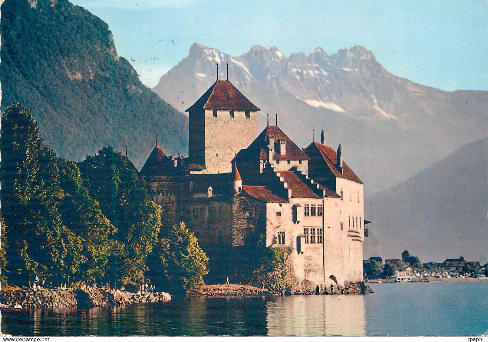 CPM Lac Leman Le Chateau de Chillon et les Dents du Midi Comptoir Suisse Luasanne 10 25 Sept 1960 Helvetia Zurich
