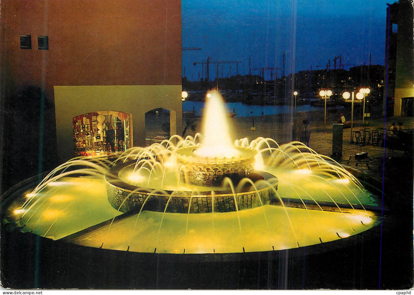 CPM Le Cap d'Agde (Herault) La Fontaine Agde Marine la nuit