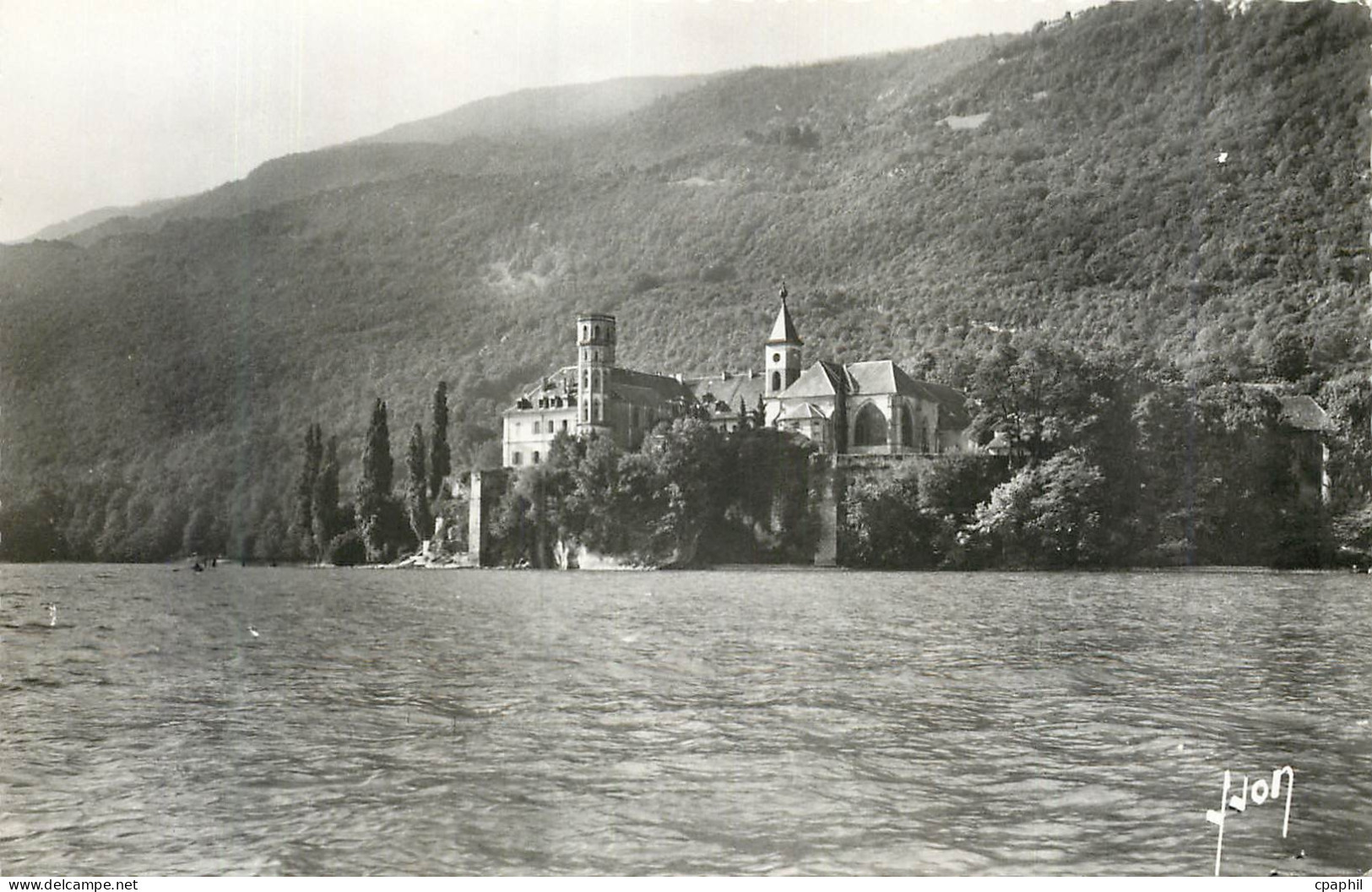CPM le Lac du Bourget et l'Abbaye d'Hautecombe (savoie)