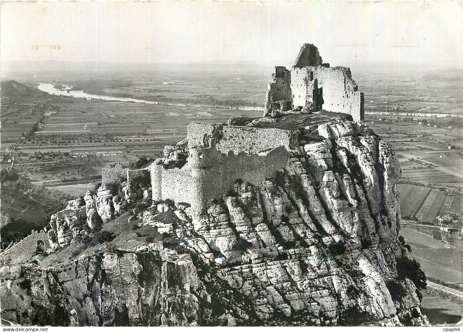 CPM Le Rhone vu des Ruines du Chateau de Crussol a Saint Peray Ardeche