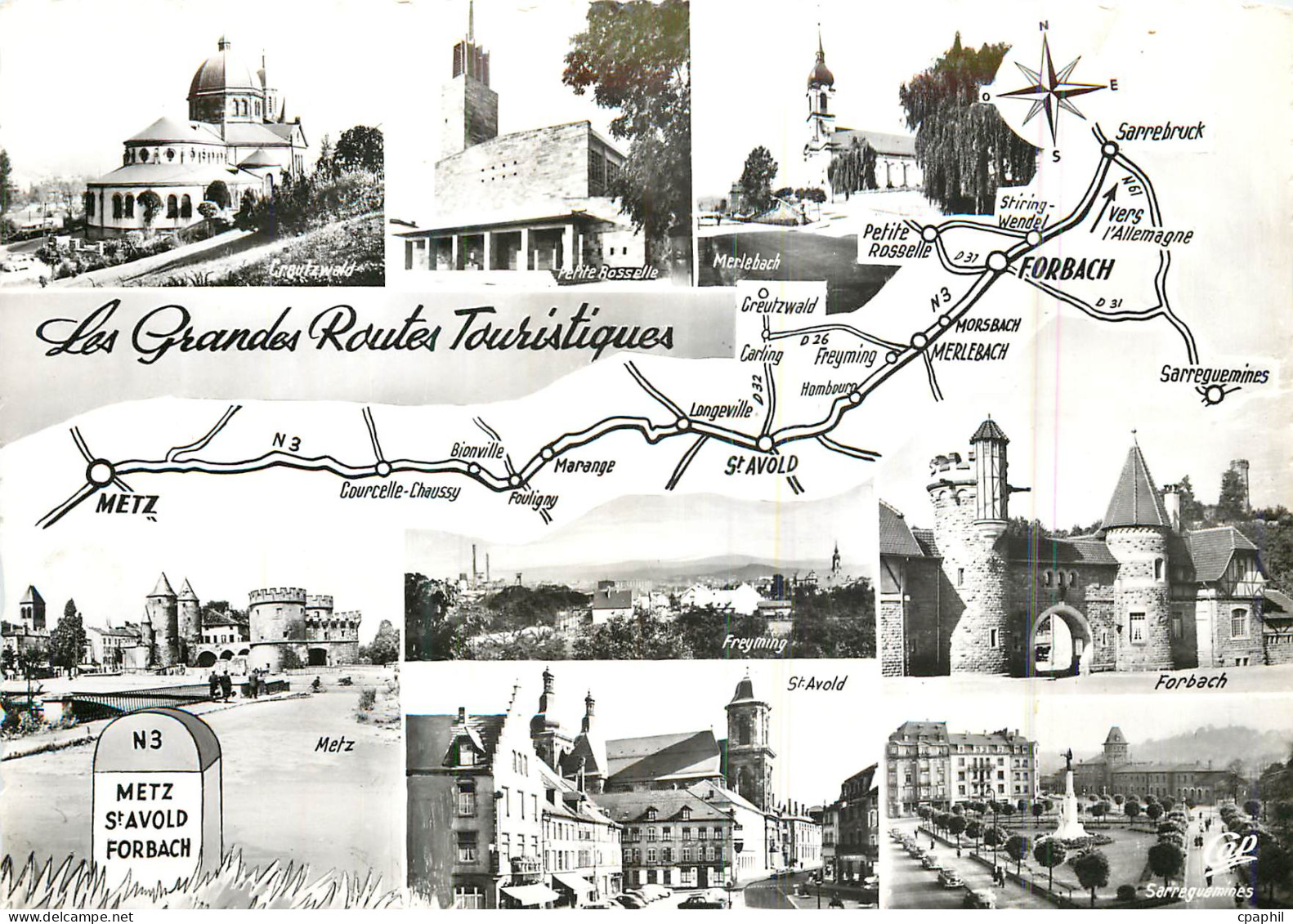 CPM Les Grandes routes touristiques Forbach