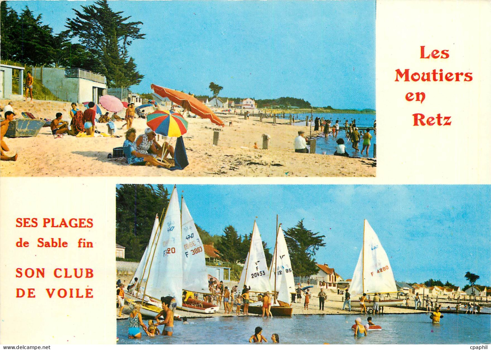 CPM Les Moutiers en Retz Ses palges de Sables fin son club de Voile