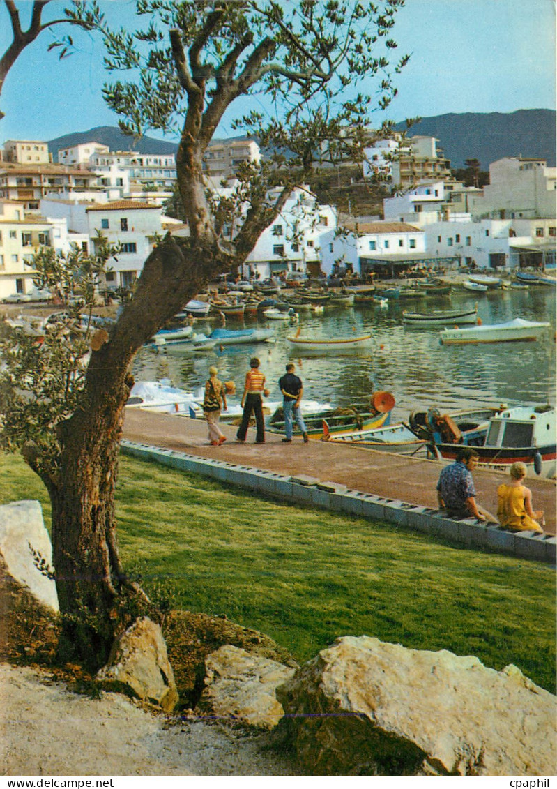 CPM Llansa Costa Brava Gerona Port Quai Bateaux