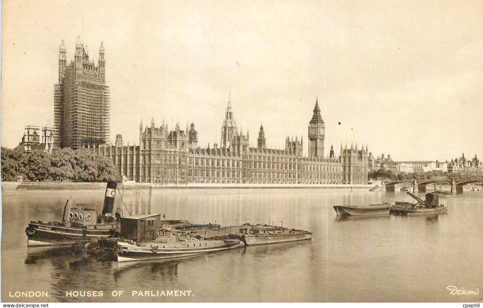CPM London Houses of Parliament Bateaux
