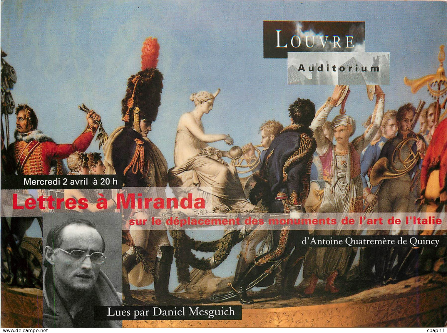CPM Louvre Autitorium Lettre a Miranda