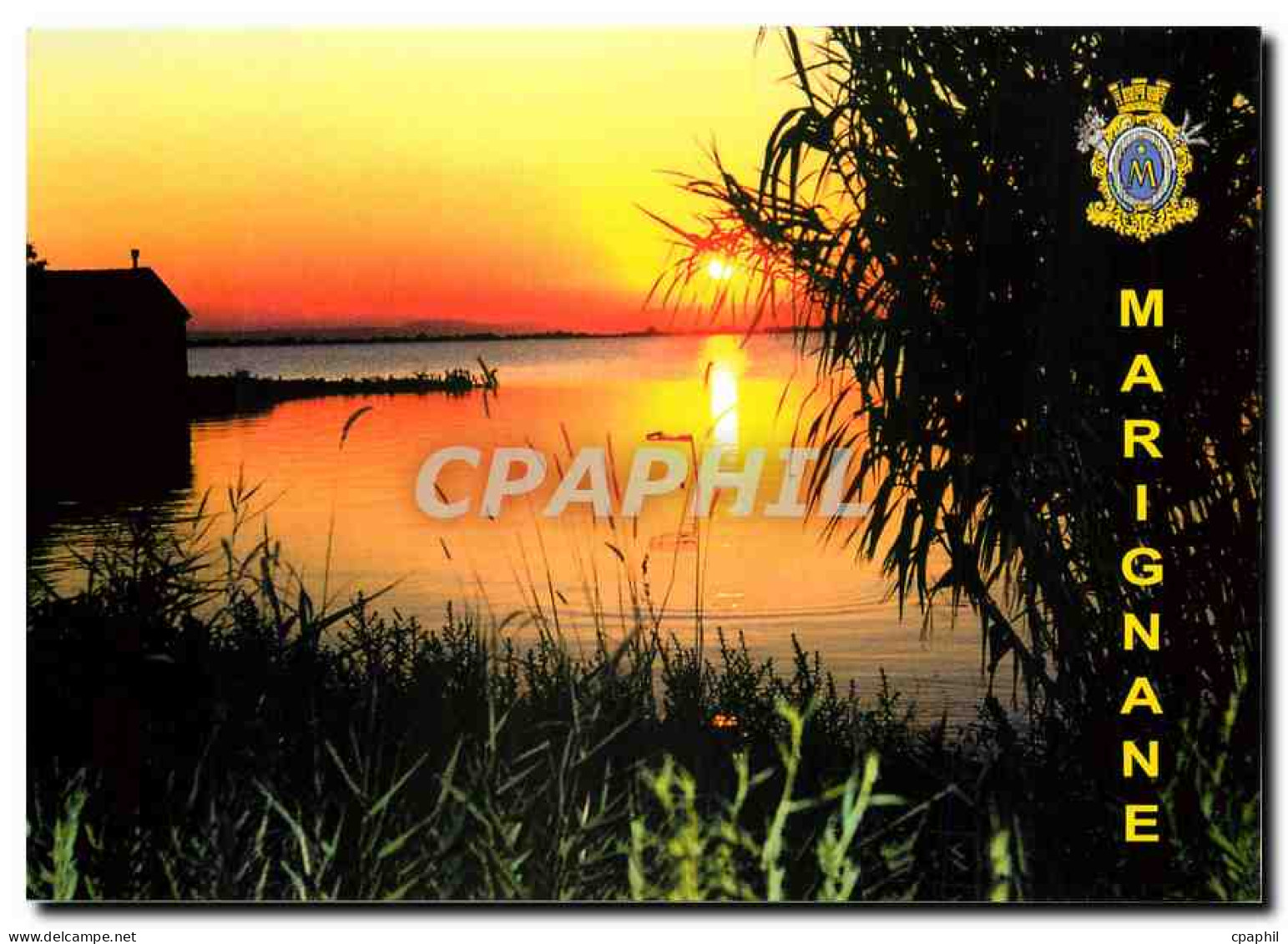 CPM Marignane (Bouche du Rhone) Coucher de soleil sur l'Etang de Bolmon