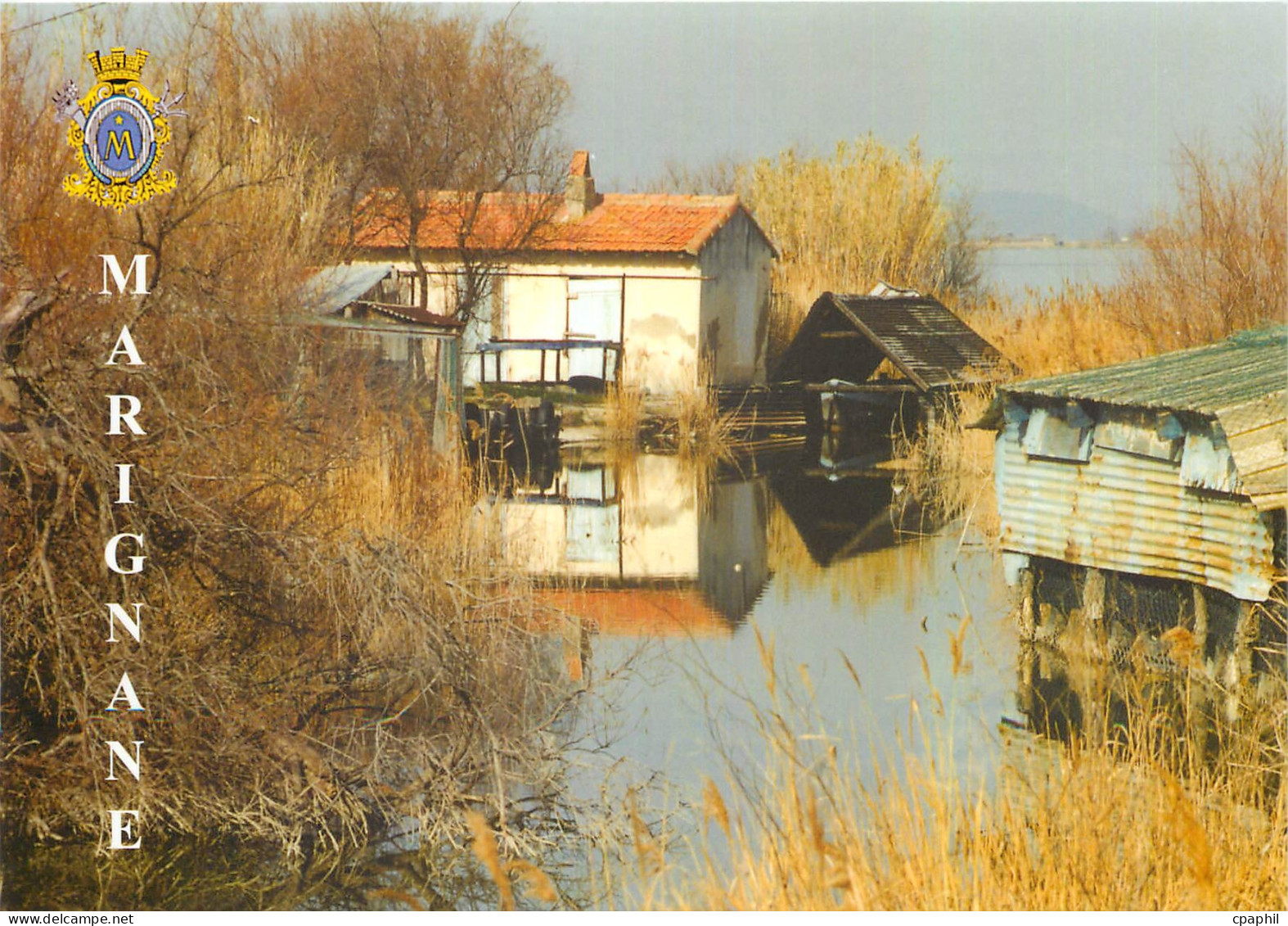 CPM Marignane (Bouches du Rhone) Cabane de pecheur quartier de l'Esteau sur l'Etang de Bolmmon