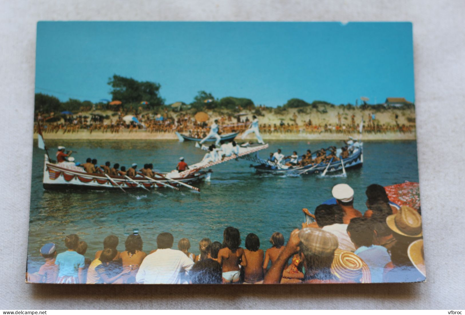 Cpm, Marseillan plage, les joutes dans le canal, Hérault 34