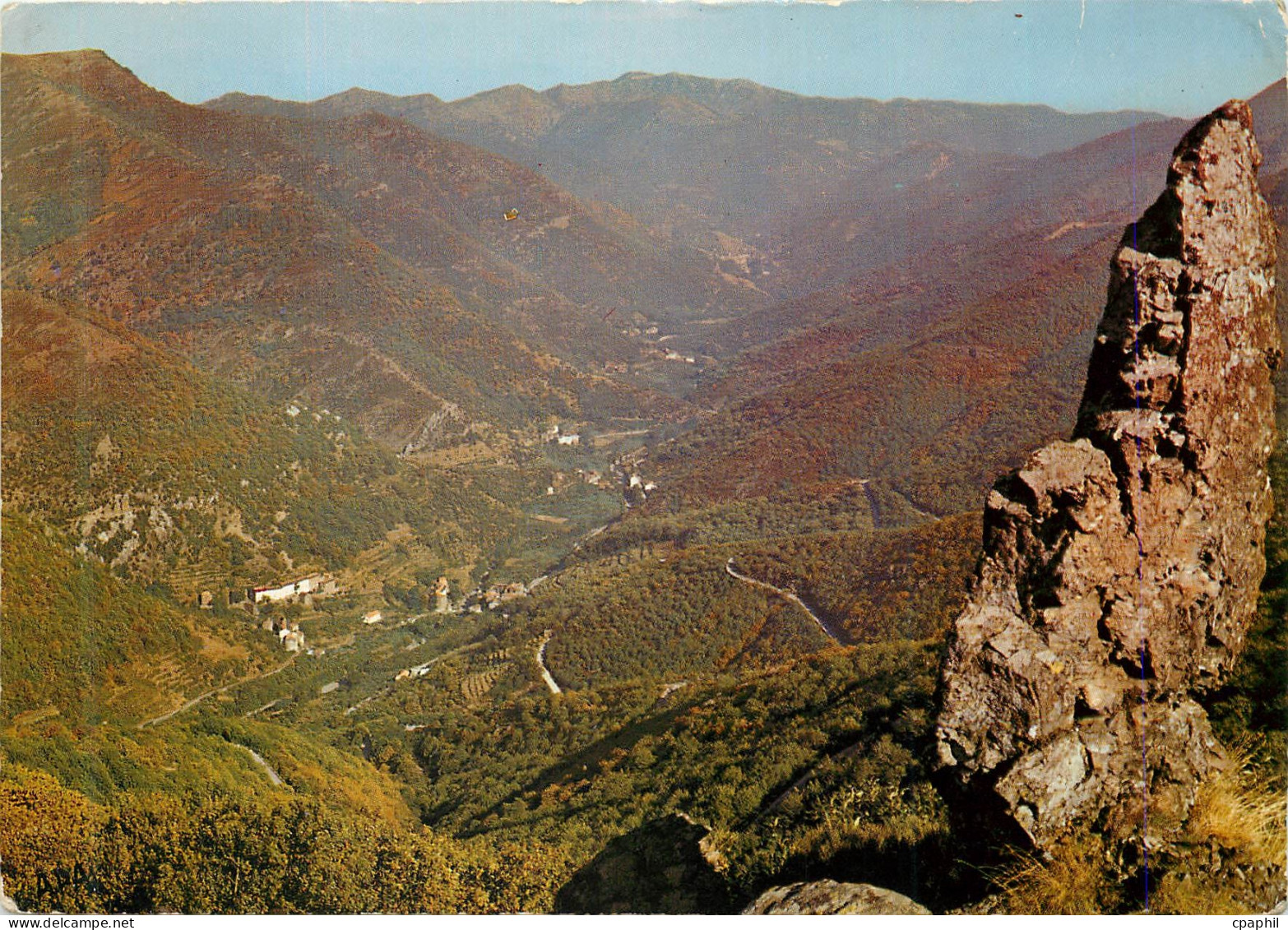 CPM Massif de l Aigoual La Quille et les lacets dans la Vallee de Valleraugue