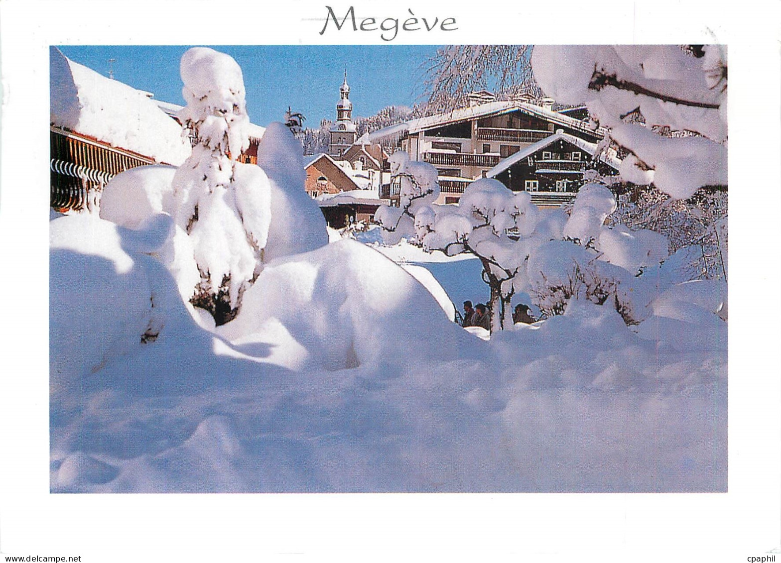 CPM Megeve alt 113 2350 m Haute Savoie France ballade dans Megeve l'ensoleillee