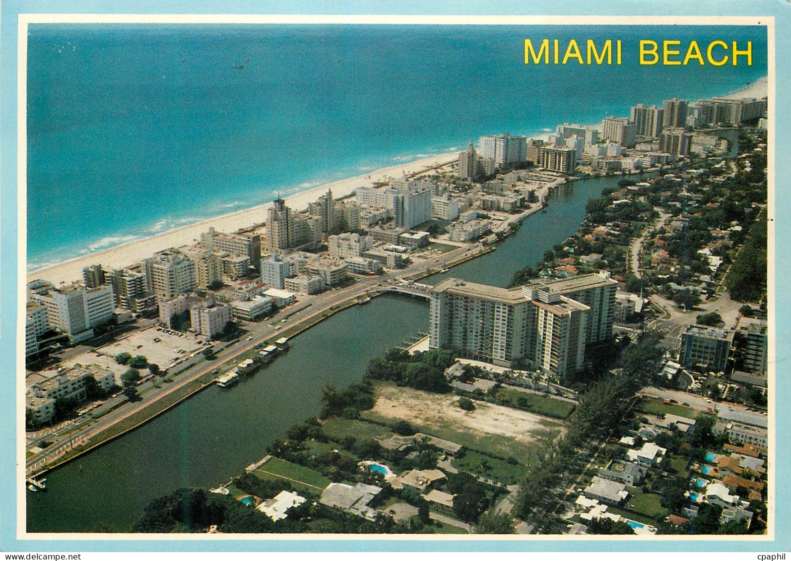 CPM Miami beach aerial panoramic view of exciting Miami