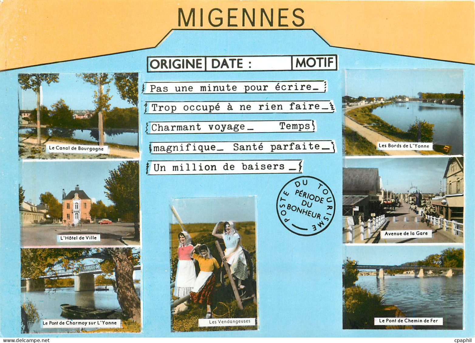CPM Migennes Le Canal de Bourgogne Les Bords de l'Yonne