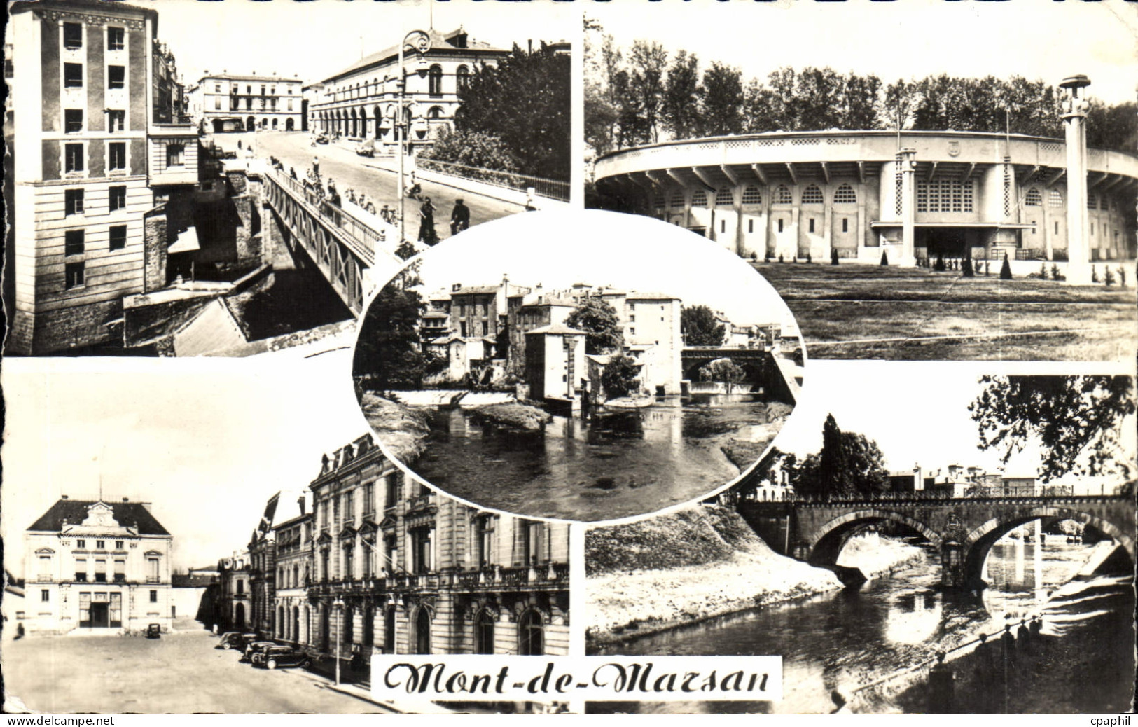 CPM Mont de Marsan Place du Marche Hotel de Ville