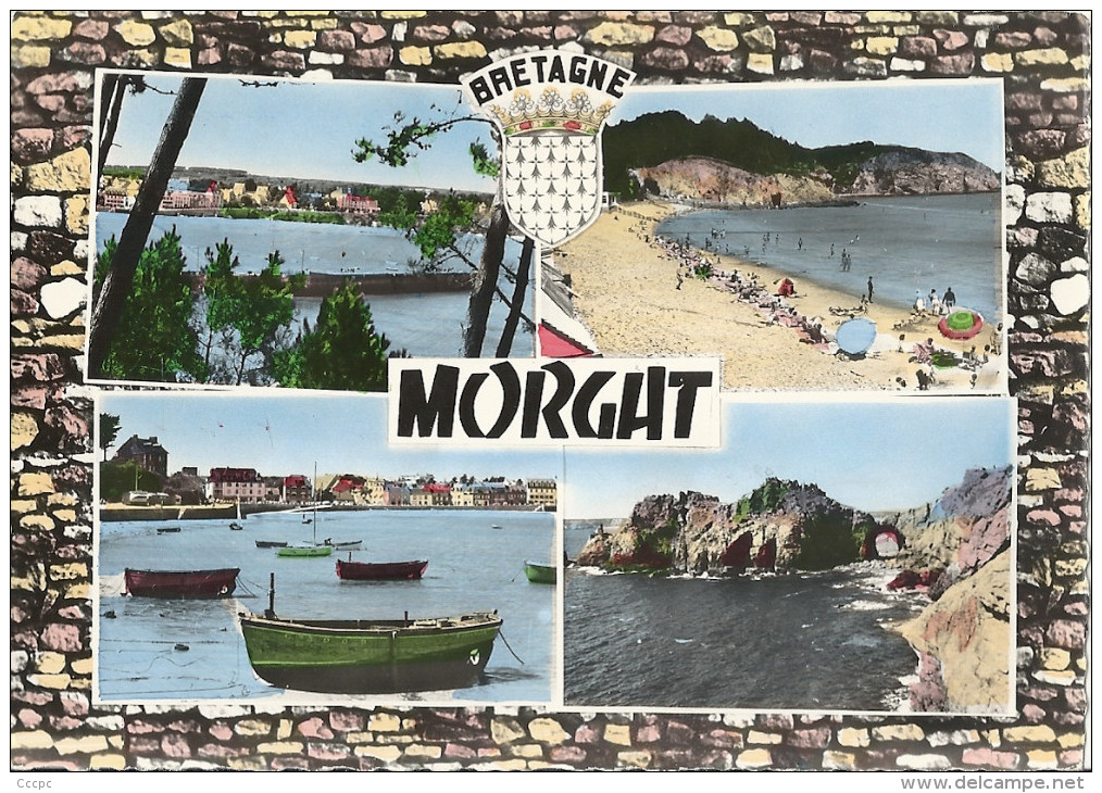 CPM Morgat vues multiples - blason