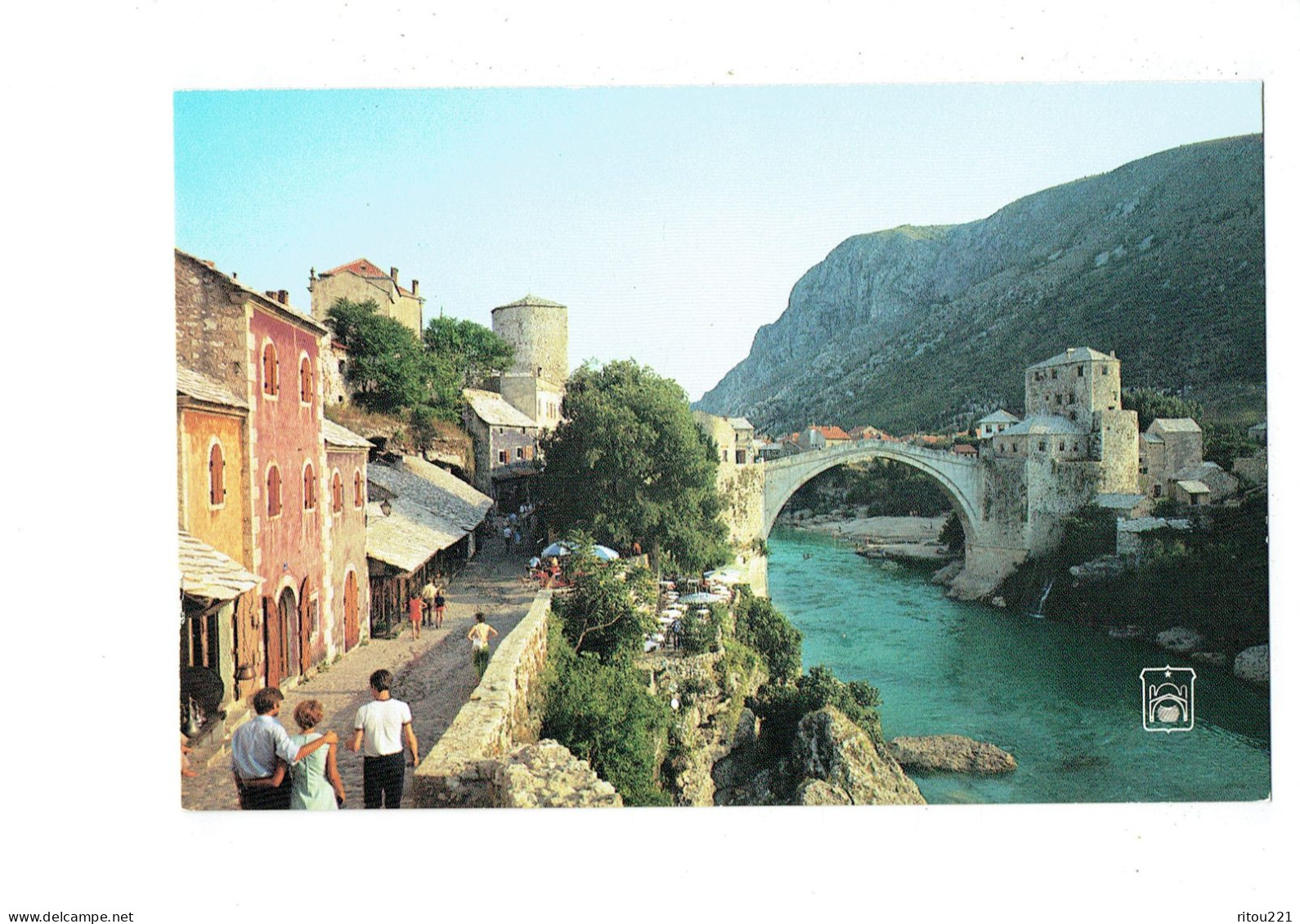 cpm - Mostar Ville en Bosnie-Herzégovine - animation pont tour -  N° pkk-8