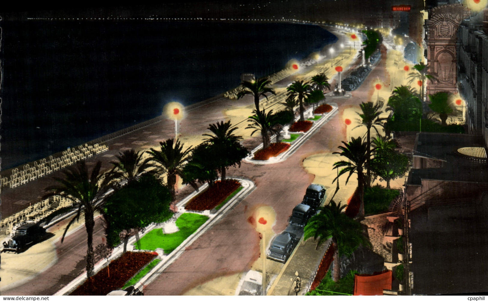 CPM Nice La Promenade Des Anglais la Nuit