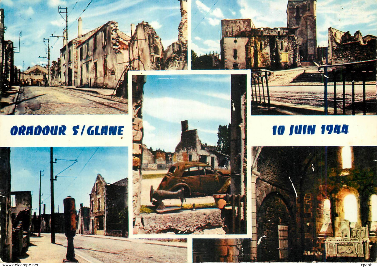 CPM Oradour sur Glane Haute Vienne Cite martyre 10 Juin 1944 Militaria