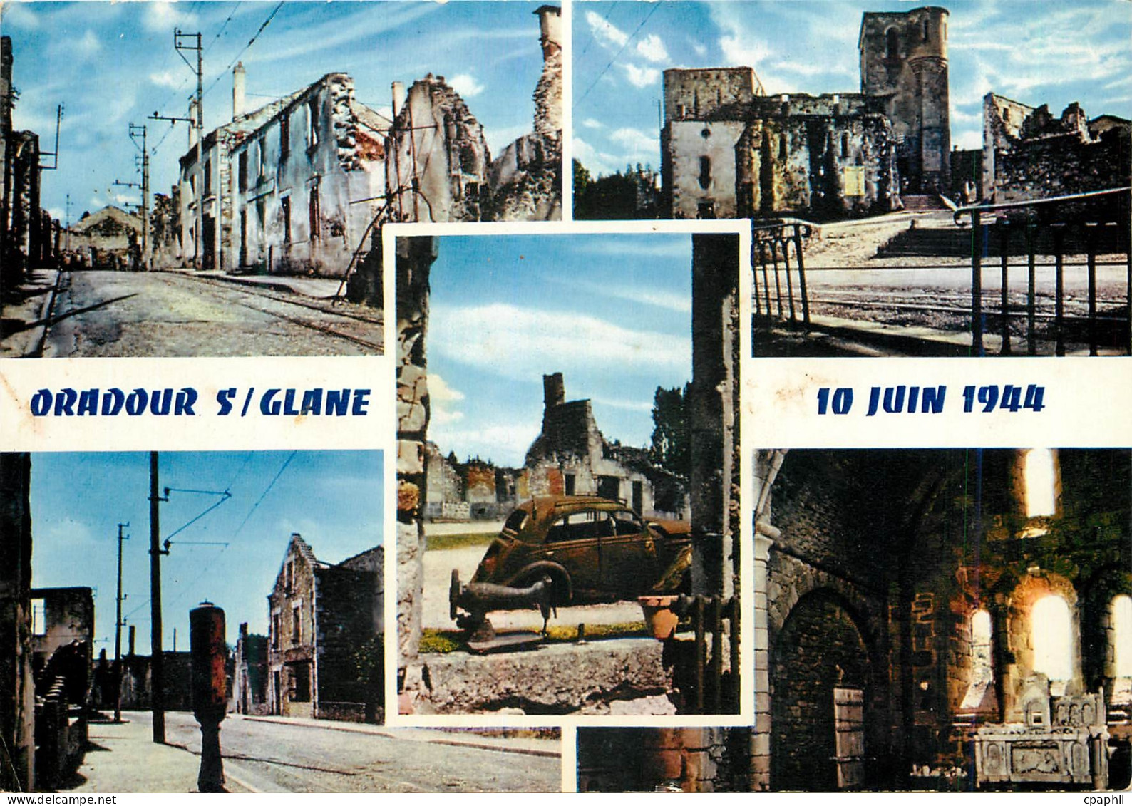 CPM Oradour sur Glane Haute Vienne Cite martyre 10 Juin 1944 Militaria
