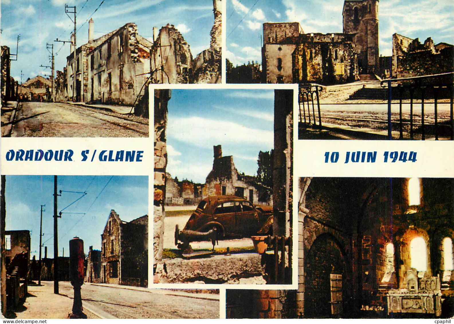 CPM Oradour sur Glane Haute Vienne Cite martyre 10 Juin 1944 Militaria
